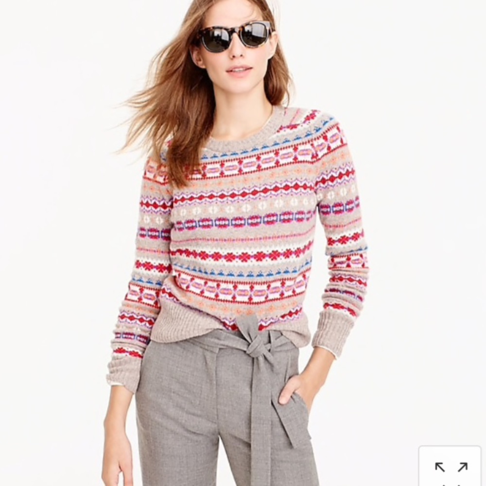 J Crew Holy Sweater in Fair Isle Size xs